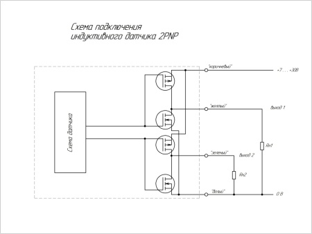 Индуктивный датчик V1B-I-1-AM18-C-P-2-8