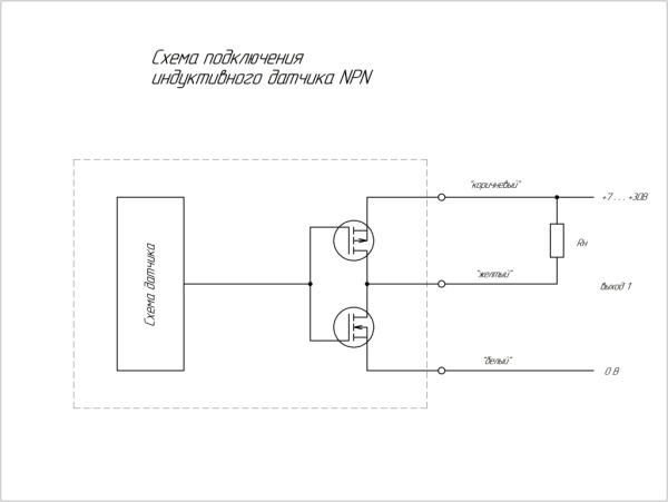Индуктивный датчик V1B-I-1-AM30-A-N-2-15